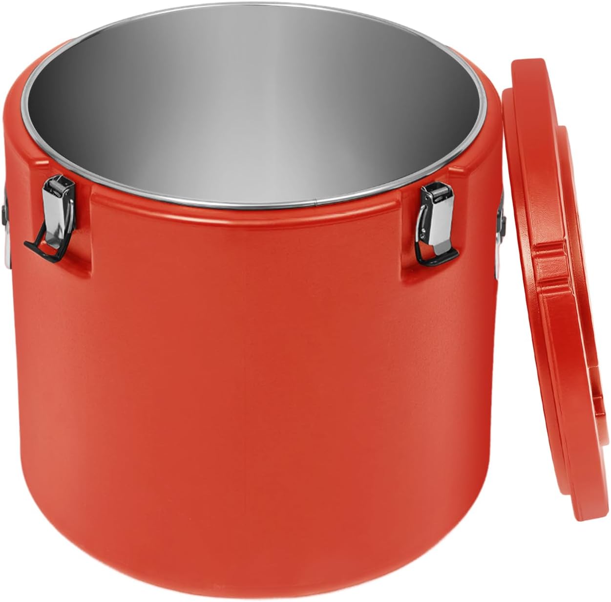 DYNAMI 13.2Gal Large Insulated Food Container, Portable Commercial Food Warmer Insulated Soup Container Cold Hot Box for Catering,304 Stainless Steel Inner Liner, Sealed and Leak-proof (Red)