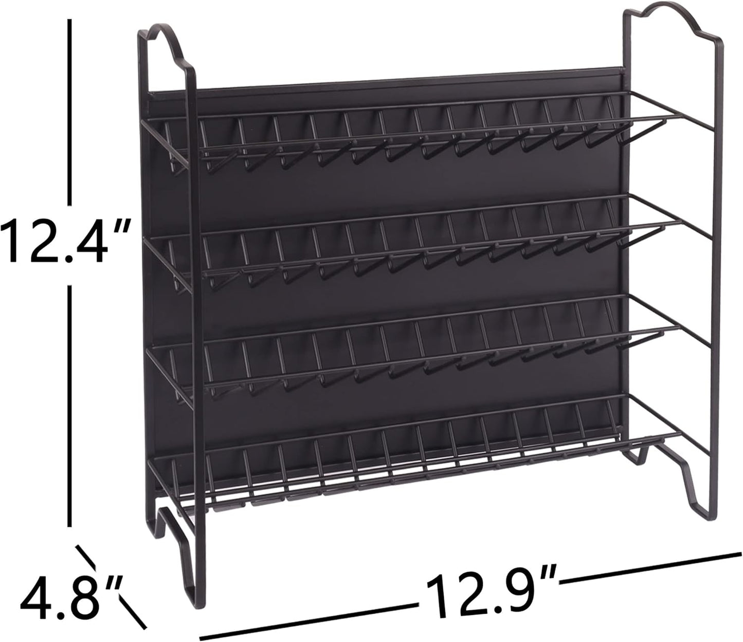 SWOMMOLY Magnetic Spice Rack Organizer with 28 Glass Spice Jars, 396 Spice Labels with Chalk Marker and Funnel Set for Refrigerator, Metal Fridge, Microwave, Cabinet, Countertop,12.9" W x 12.4" H