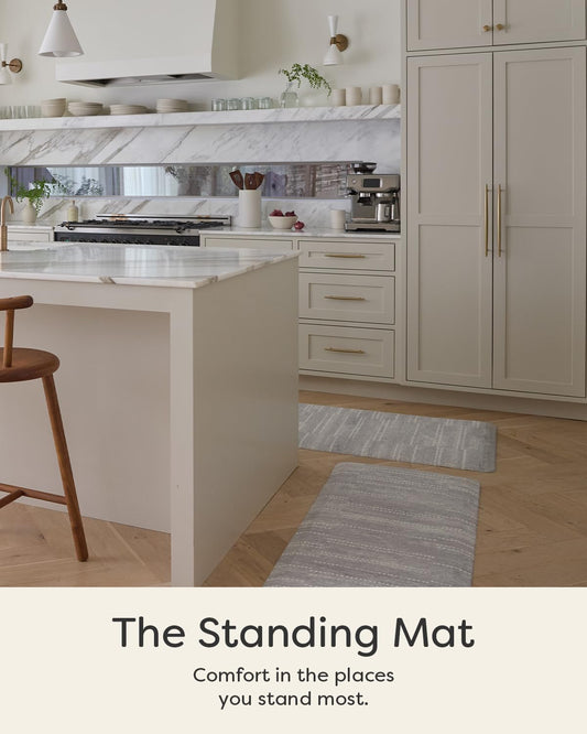 House of Noa Nama Standing Mat – Anti-Fatigue Cushioned Kitchen Mats for Floor | Ergonomic Bounce-Back Foam Kitchen Mats | Anti-Fatigue Mats for Kitchen & Standing | Aspen Dove | 22"x36"