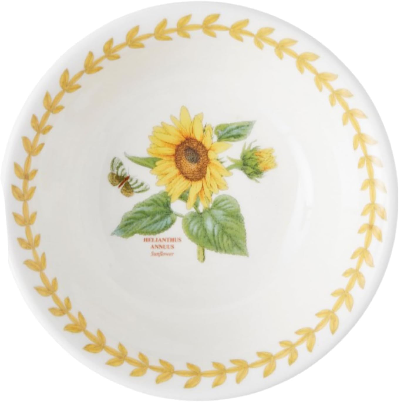 Portmerion Botanic Garden Meadow - 5" Round Mini Stacking Bowl (Set of 6) | Assorted Florals with Colorful Laurel Leaf Border| Earthenware | Microwave & Dishwasher Safe | Home & Restaurant Use