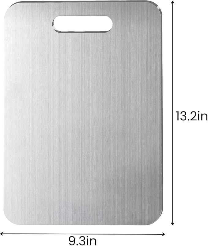 Katuchef Titanium Cutting Board, 2025 Pure Cut TitanIum Cutting Boards for Kitchen, Safe Durable Extra Large Cutting Board for Meat Fruit Vegetable (L: 13.35 * 9in)