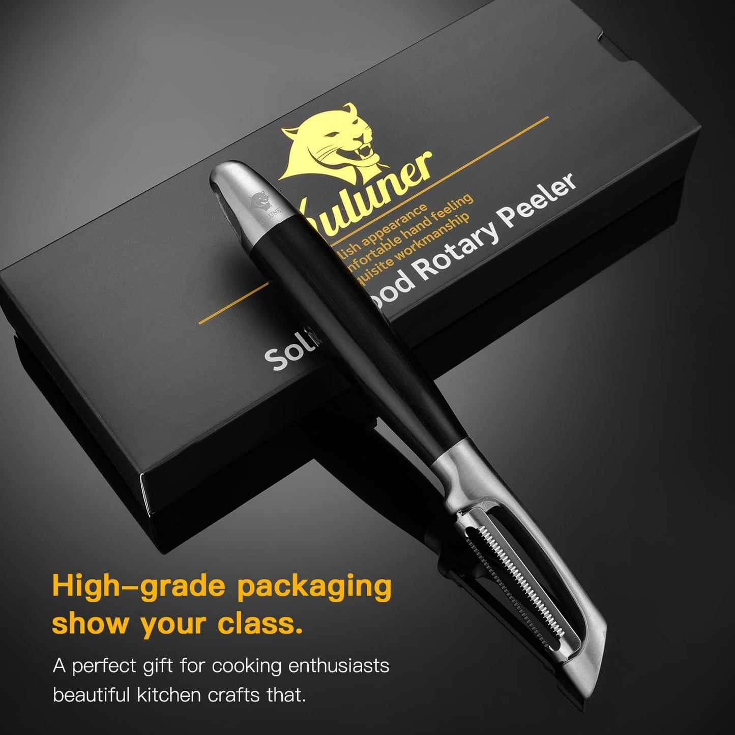 KULUNER 304 Stainless Steel Multi-Function Kitchen Peeler - With Solid Wood Handle, Sharp Durable Blade, Effortlessly Peels Vegetables and Fruits, Essential Kitchen Tool( Type I)