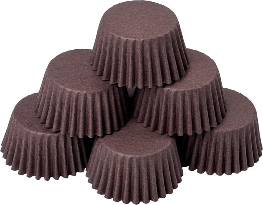 qiqee 600 Count Mini Cupcake Liners Coffee Muffin Liners Food Grade Baking Cups Paper No Smells(Small Size)