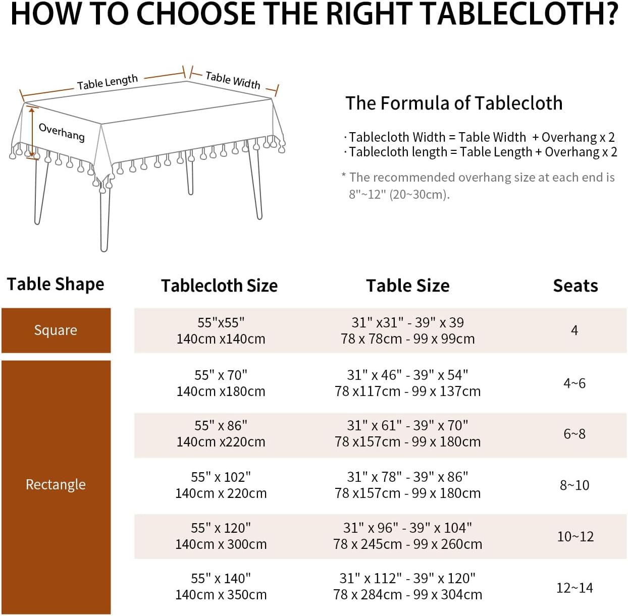 Deep Dream Tablecloth, Embroidered Waterproof Table Cloth Cotton Linen Wrinkle Free Anti-Fading Tablecloths Dust-Proof Table Cover for Kitchen Dinning Party Christmas, 55 x 102 Inch - New Gray