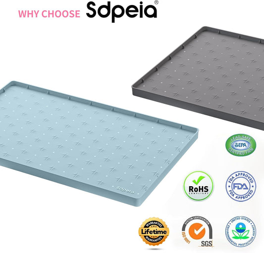 Sdpeia Under Sink Mat 22"×19" – Waterproof Silicone Cabinet Liner & Sink Protector for Kitchen & Bathroom, Multi-Purpose Organizers Tray for Pets, Laundry, Cat Litter Mat