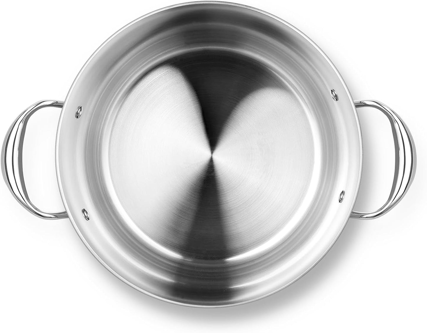 KEAWELL K3 Premium 8-Quart Tri-Ply Stainless Steel Stockpot with Lid, Induction & Oven Safe up to 600°F, Even Heating, Professional Cookware for All Stovetops (8-Qt)