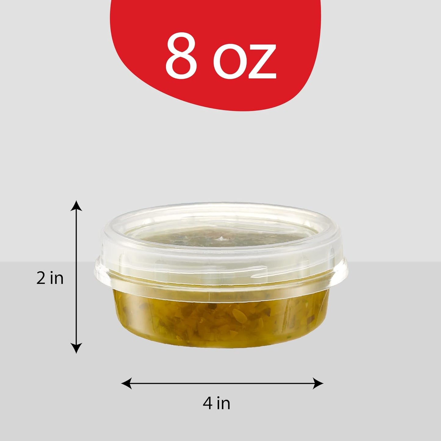 PLASTICPRO 12 Pack Twist Cap Food Storage Containers with Clear Screw on Lid- 8 oz Reusable Meal Prep Containers - Freezer and Microwave Safe Clear Plastic Food Storage