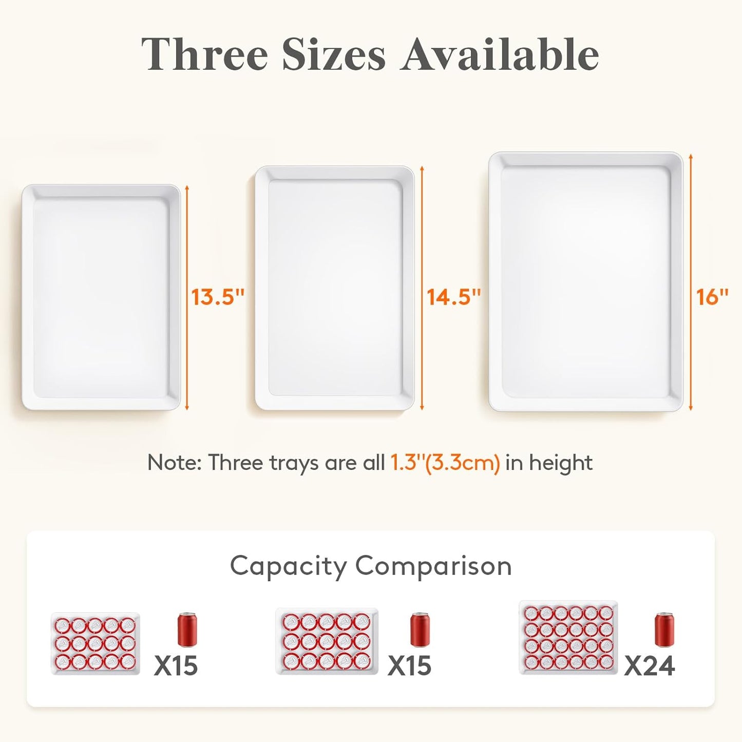 Lifewit Plastic Serving Tray for Party Supplies, White Trays for Serving Food, Reusable Large Platter for Buffet, Fruit, Dessert, Snack, Veggie, Kitchen and Outdoor Use, Rectangle, 14" x 10", 4 Pcs