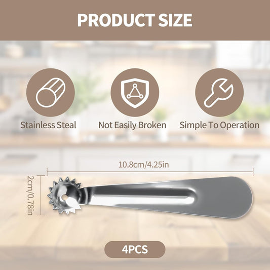 4 PCS Tomato Corer Strawberry Huller Tool,Strawberry Stem Remover,Stainless Steel Fruit Stem Remover for Tomato,Vegetable and Fruit Corers,Perfect for Kitchen