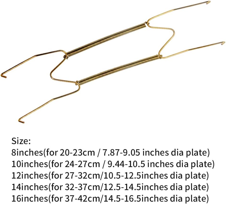 8 10 12 14 16Inch Plate Hangers for Walls Plate Dish Hangers Stainless Steel Decorative Invisible Plate Hangers Holder, Wall Hooks Home Decor (size:12in)