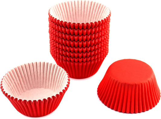 Eoonfirst Standard Size Baking Cups New Year Party Cupcake Liners 200 Pcs (Red)