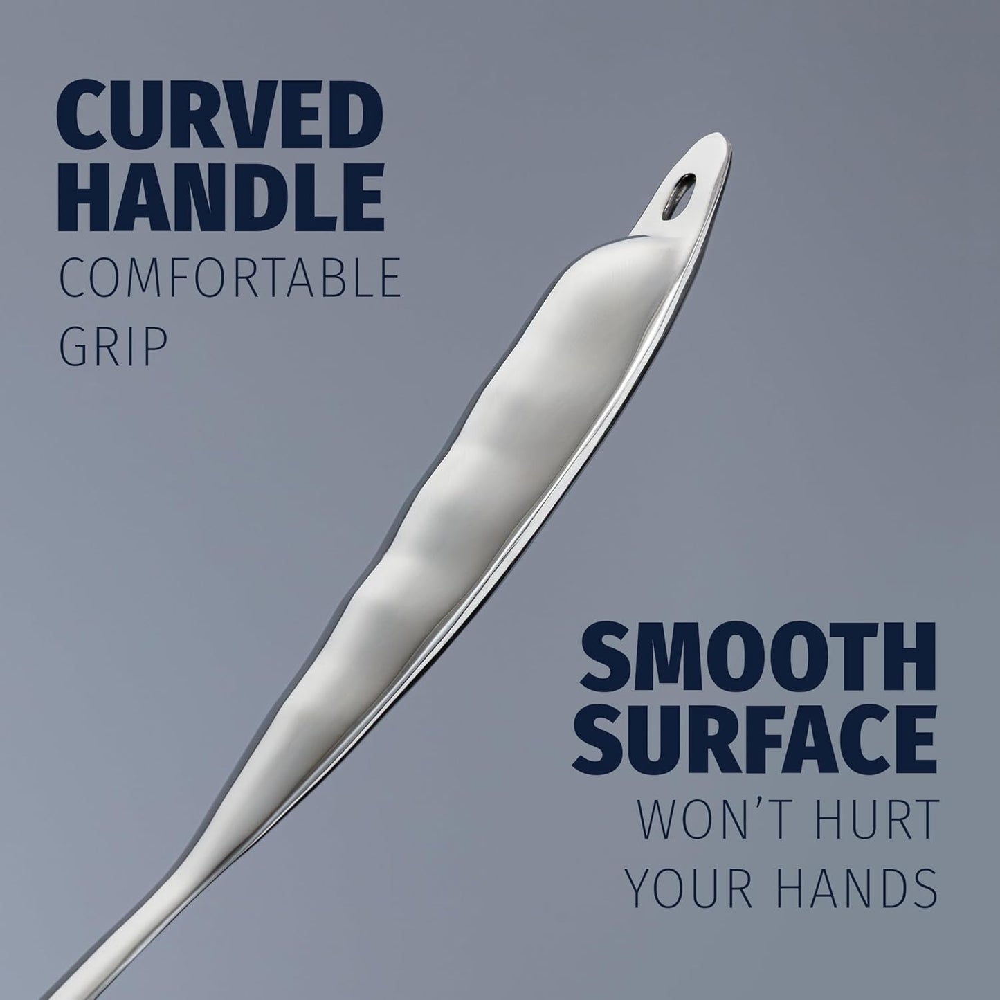 Zulay Kitchen Stainless Steel Soup Ladle - 13” Large Ladle for Soups, Stews & Sauces - Durable, Heat-Resistant, Rust-Proof & Dishwasher Safe Kitchen Utensil with Ergonomic Handle