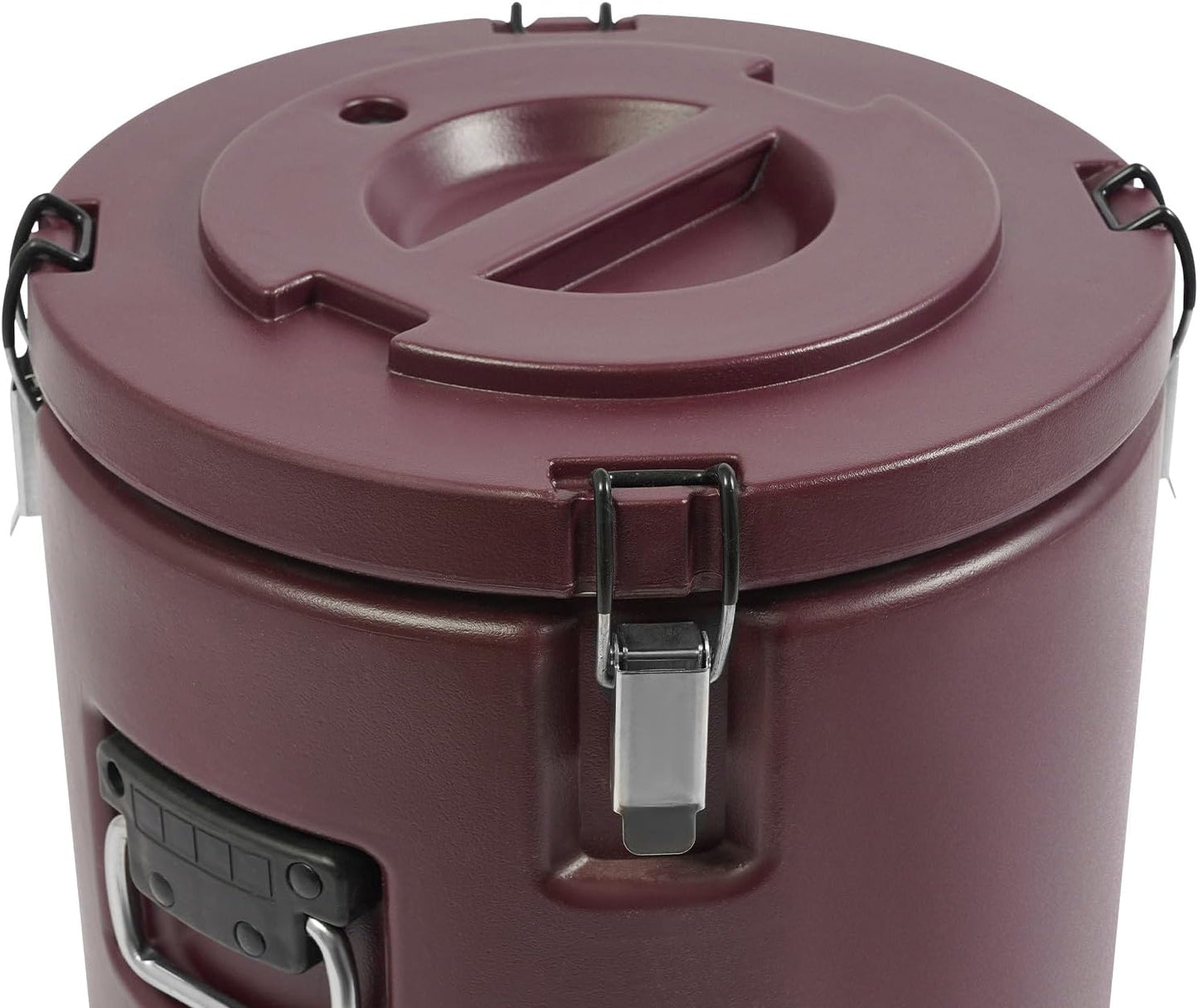 DYNAMI Large Insulated Food Container, Portable Commercial Food Warmer Insulated Soup Container Cold Hot Box for Catering,Stainless Steel Inner Liner, Sealed and Leak-proof (Brown, 9.3 Gal)