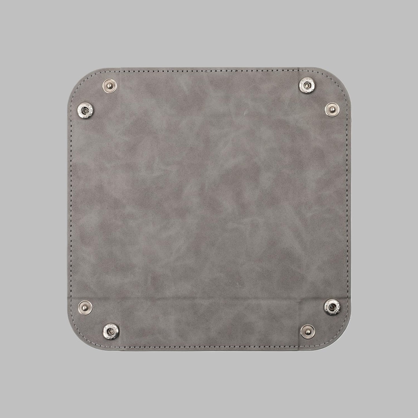 siduater Valet Tray Desktop Storage Organizer – Vegan Leather Catchall Bedside Vanity Tray Nightstand Caddy Holder for Remote Controller, Watch, Keys, Phone, Wallet, Coin, Jewelry, Stone Gray