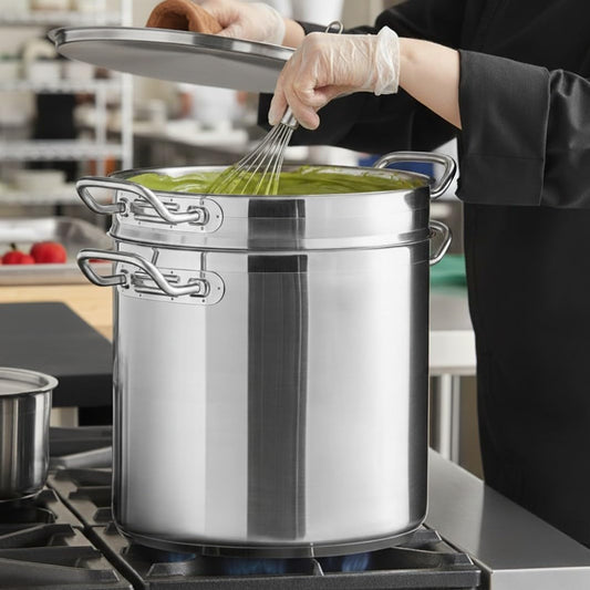 TrueCraftware-20 Quart Stainless Steel Double Boiler 3 Piece Set- Steam Melting Pot Cookware Stainless Steel Double Boiler Pot for Melting Chocolate Candy Butter and Cheese Dishwasher & Oven Safe