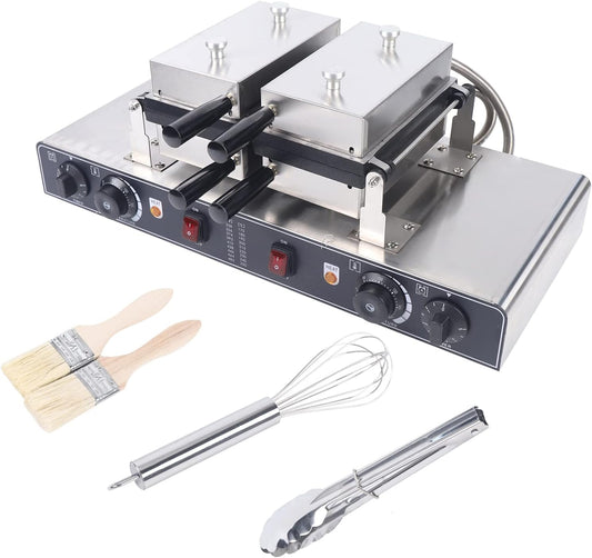 Electric Walnut Cake Maker - 1500W Toaster Baking Breakfast Pan Oven - 20pcs Electric Mini Nut Waffle Bread Baking Machine - Dual-plate design, Non-stick Coating - for Cooking Breakfast Parties