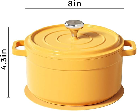 small soup pot with lid,2.6 Quart Granite Casserole Small Soup Pot Pasta Cooking Pot,Dual Handles, Small-Duty Cookware for Braising, Cook soup