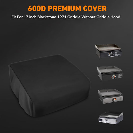 Heavy Duty Grill Griddle Cover Water Proof 600D Polyester Table Top Griddle Cover Compatible with 17 inch Blackstone 1971 Griddle Without Griddle Hood