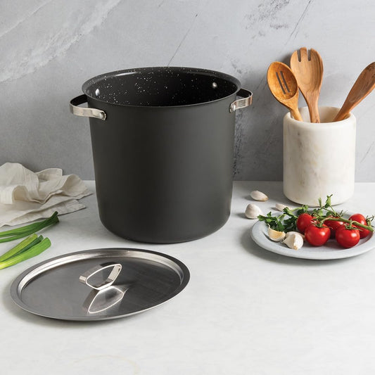 Nordic Ware Verde Ceramic Nonstick 12 Quart Stockpot with Lid