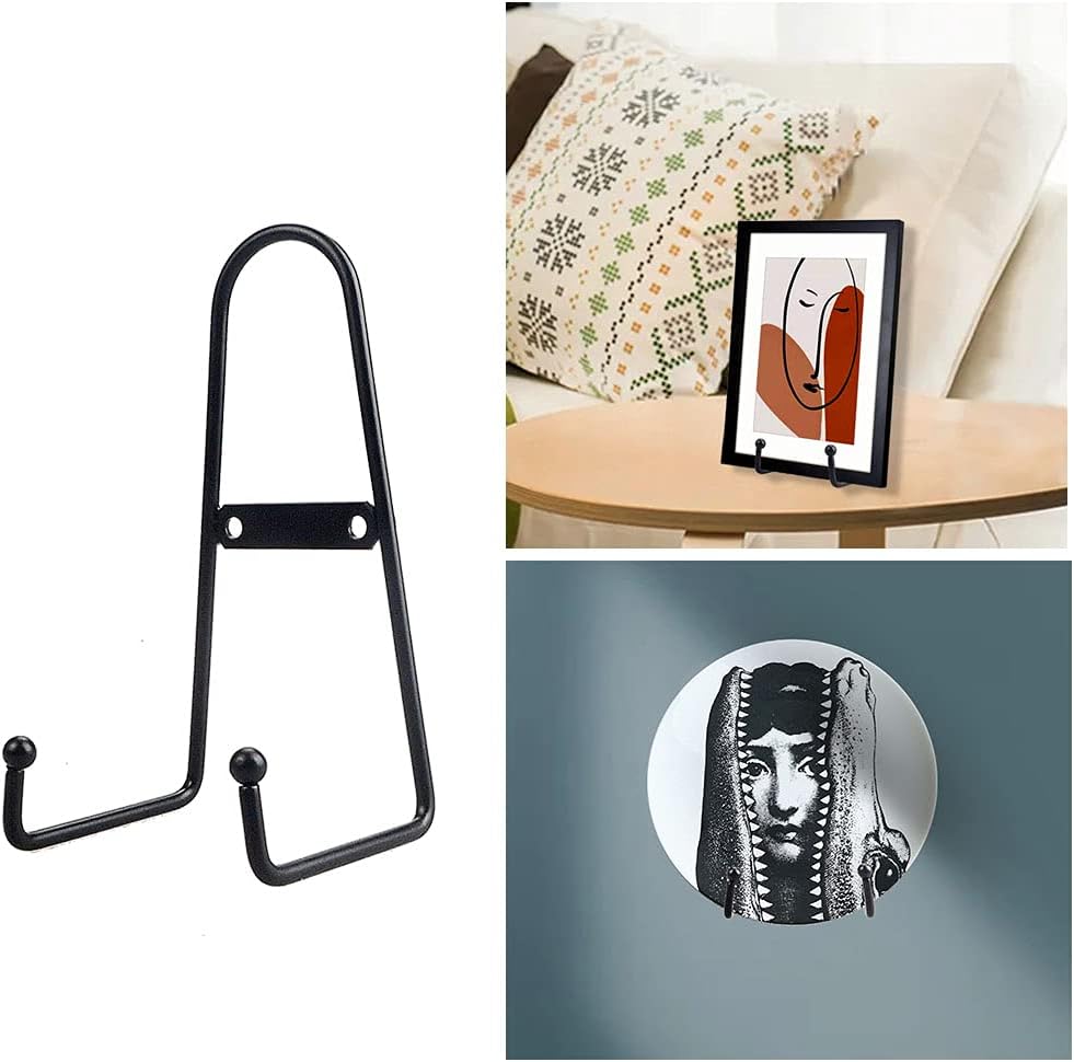 YY YEARCHY Plate Stand Holder for Wall Hanging Display Rack Art Hanger Metal Easel Photo Holder Books Bowls Platters