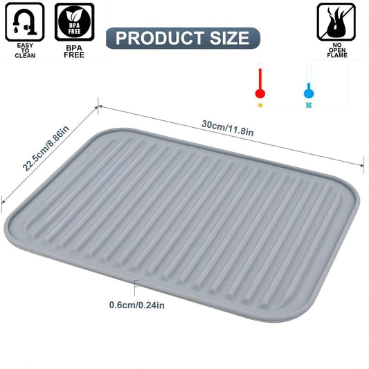 Silicone Trivets Set 2, Heat Resistant Hot Pads for Kitchen Counter, Multi-Purpose & Versatile Trivets Mats, Silicone Pot Holder 9"X12" Black