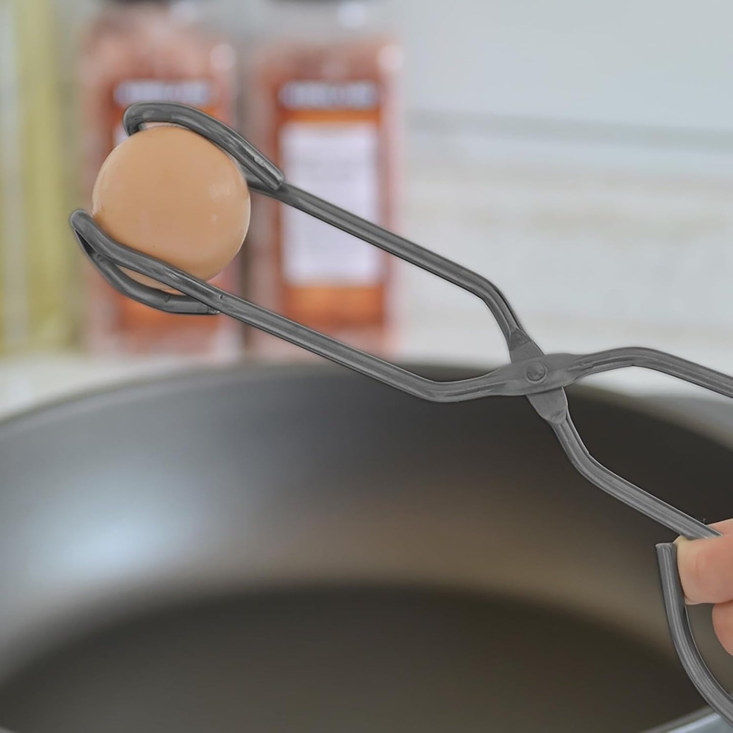 10" 13" Stainless Steel Kitchen Tongs, Heavy Duty Non-Slip Comfortable Grip Metal Scissor Tongs for Cooking, Grilling & Serving, Set of 2