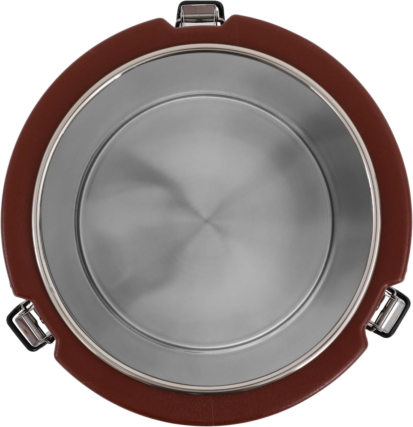 DYNAMI Large Insulated Food Container,4 Gallon Portable Commercial Food Warmer Insulated Soup Container Cold Hot Box for Catering,Stainless Steel Inner Liner, Sealed and Leak-proof (Brown, 4 Gal)
