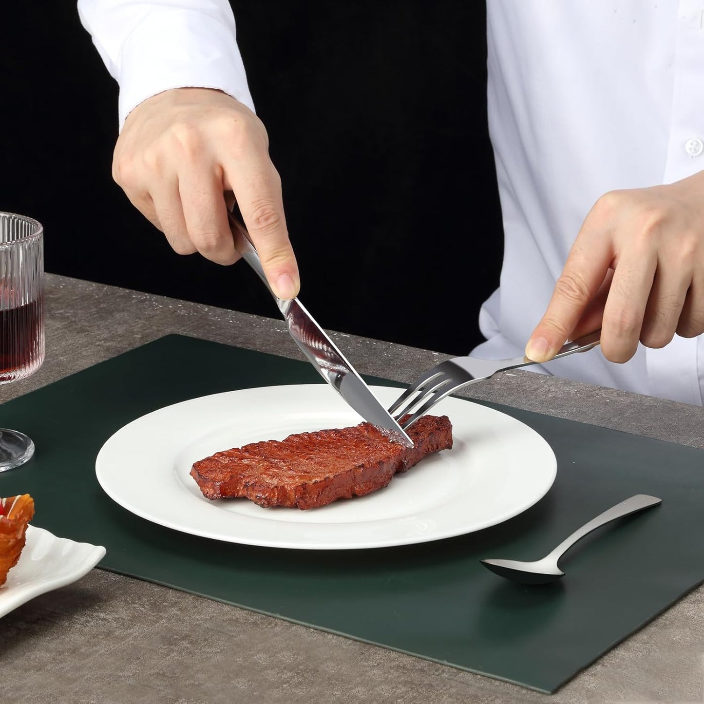 12-Piece Dinner Fork Set, 8-Inch Silverware, 3-Tine Forks, Top Food Grade Stainless Steel, Highly Mirror Polished, Dishwasher Safe