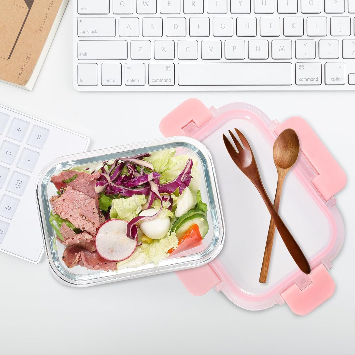 Small Glass Food Storage Containers 12 Pack-12oz Glass Containers with Lids for Meal Prep, Food Storage, Freezer to Microwave Safe, Air-Tight, Leak-Proof, Pink Set