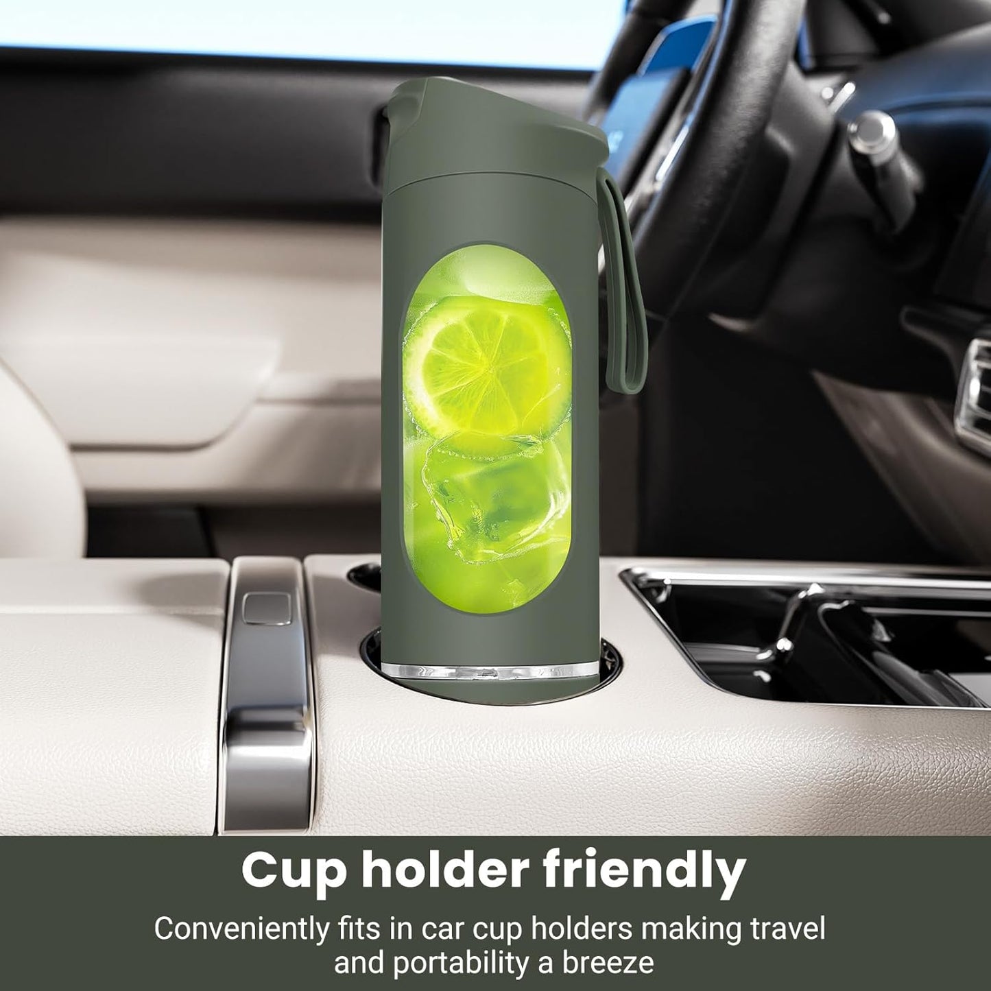 Portable Blender Personal Electric USB,500ML Portable juicer Shakes and Smoothies Blender,Small Blenders,Mixing,Compact、Convenient and Versatile (Green)