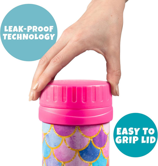 Bentology Insulated 13oz Food Jar for Kids- Hot or Cold Food, Soups, Liquids, Noodles - Wide Mouth Stainless Steel Container & BPA Free, Large Leak Proof thermos for Back to School Lunch Boxes, Bags