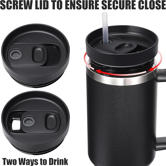 Dad Gifts, Christmas Gifts for Dad from Daughter Son, 40 OZ Tumbler with Handle Gift for Father, Men, Father in Law, Husband, Best Ever Cupholder Friendly Unique Birthday Gift Insulated Cup from Wife