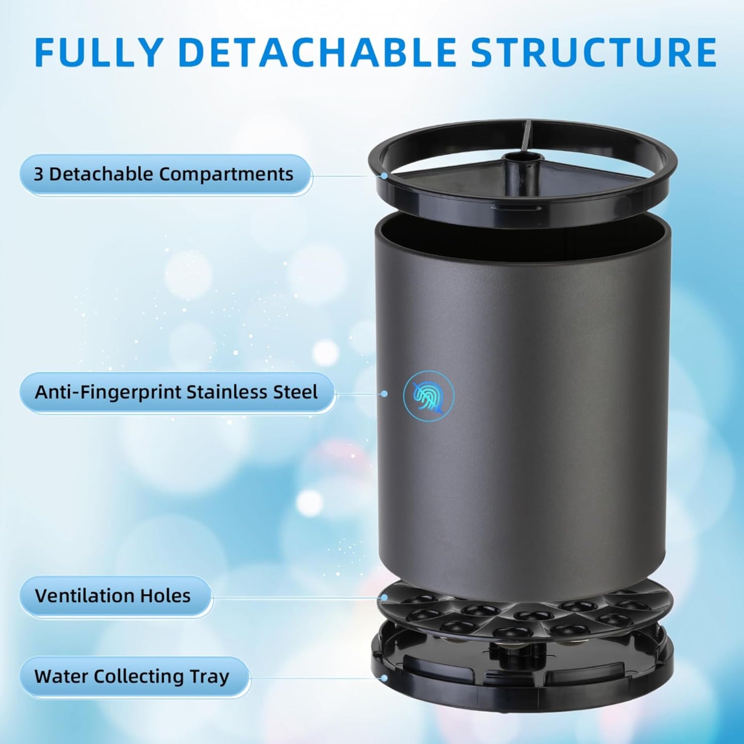 Utensil Holder,Large 360°Rotating Kitchen Utensil Holder For Counter,Cooking Silverware Organizer Stainless Steel Caddy Flatware Spoon Spatula Tool Cutlery Container