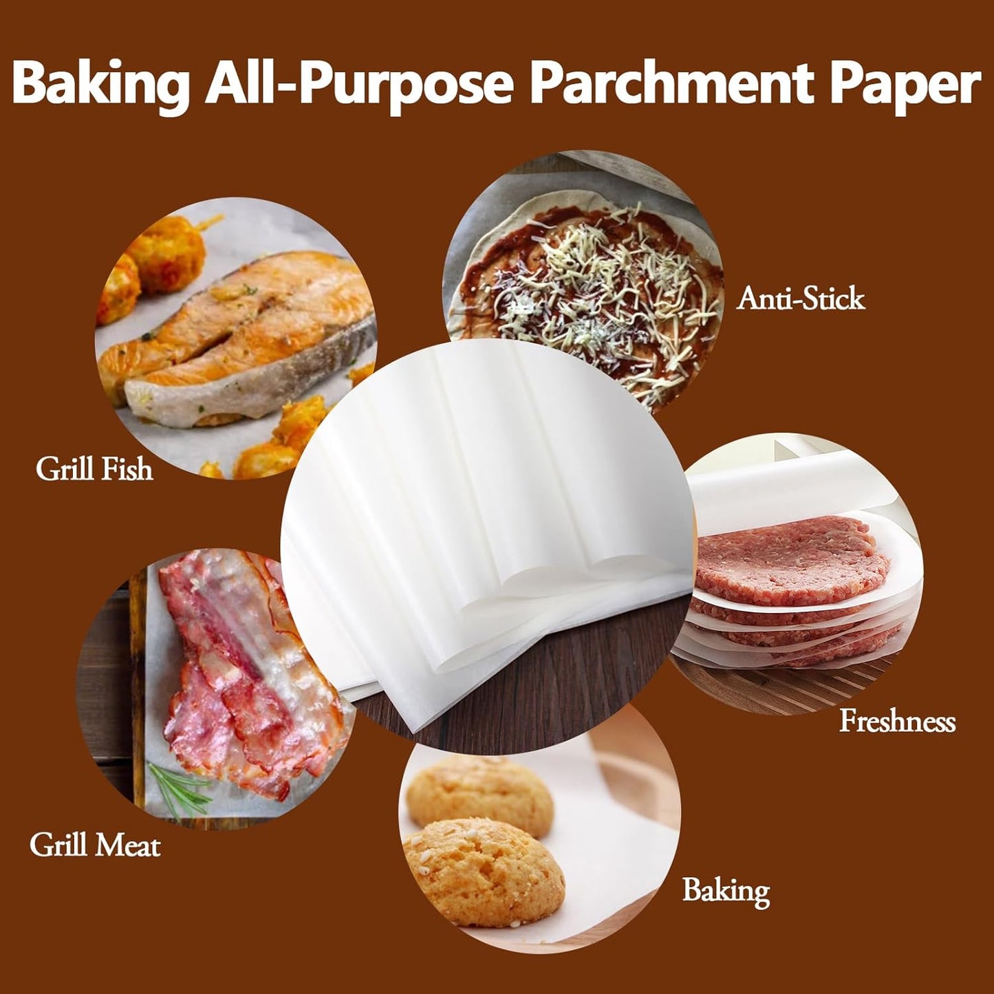 200PCS Thickened Precut Parchment Paper Sheets, 9×13 In Heavy Duty Non-Toxic & Unbleached Parchment Baking Paper for Baking, Grilling, Non-Stick & Comes in Convenient Packaging, White
