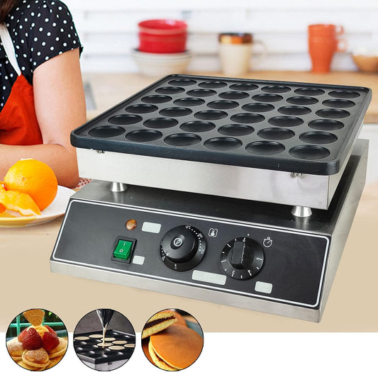 36 Holes Commercial Electric Bubble Skewer Waffle Ball Machine Nonstick Waffle Balls Maker Iron Popular Snack Equipment New Belgium Waffle Ball Stick Maker 110V (36 Holes)