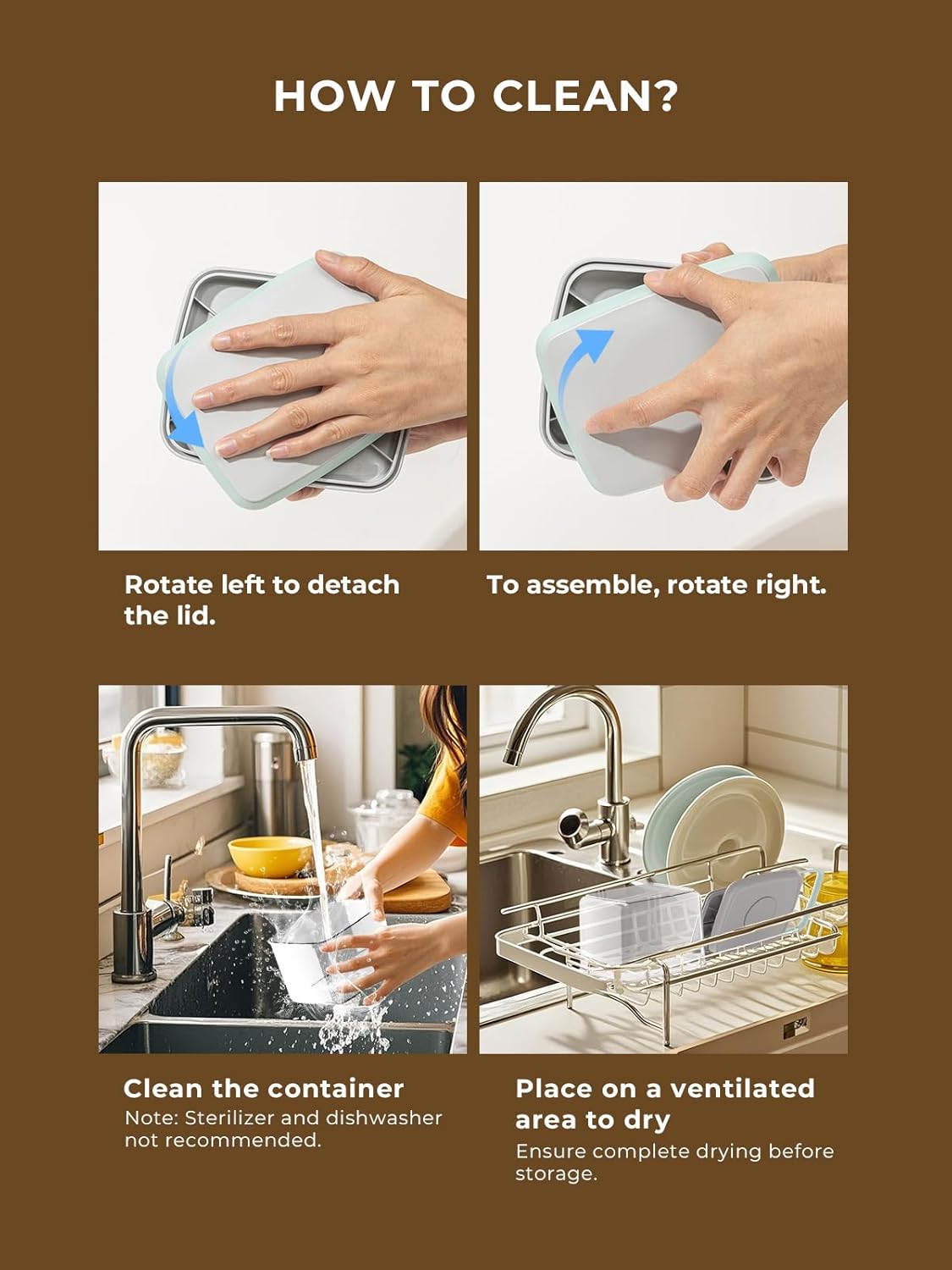 Pop Air Tight Containers Stackable- 2-Pack Cereal Storage Containers with Lids Airtight, Leakproof Pop Up Containers for Organizing, 1.5Qt & 0.5Qt