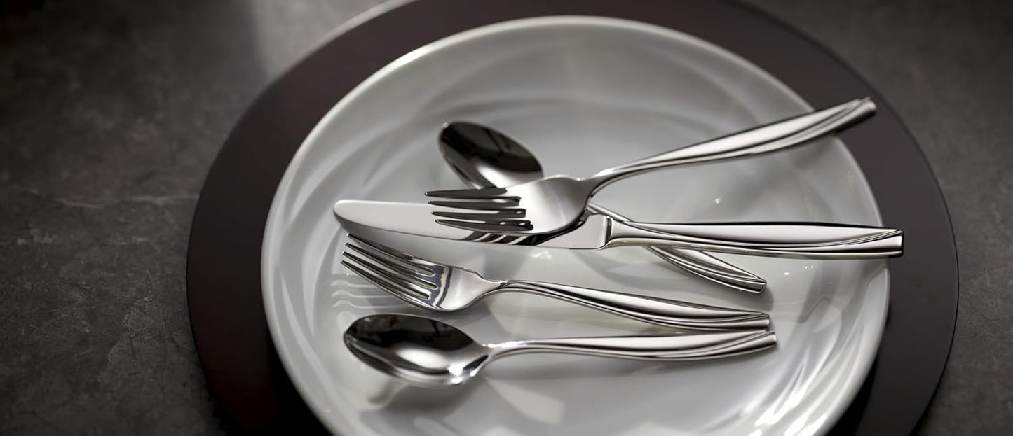 Oneida Camlynn Everyday Flatware Dinner Spoons 18/0 Stainless Steel, Set of 4, Silver