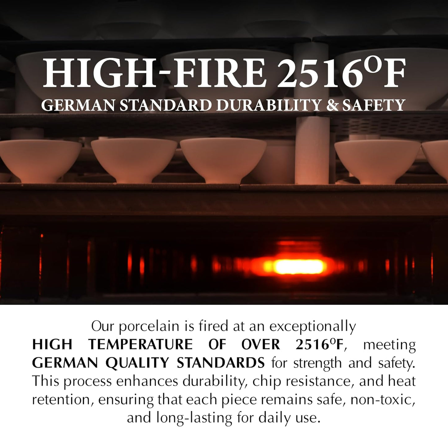 Minh Long 6-PCS Porcelain Dinnerware Set, Plates, Bowls, Chip & Scratch Resistant, Oven Safe up to 482°F, Non toxic, Lead & Cadmium Free, Stackable, Dishwasher & Microwave Safe