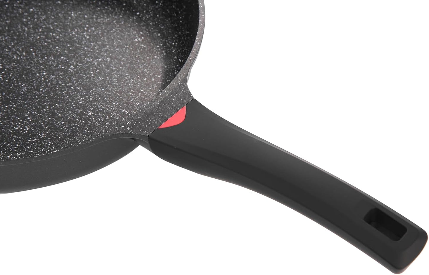 9.5 Inch Non Stick Frying Pan Granite Coated with Pour Spout - 1.9 Quart Skillets & Frying Pans with Comfort Stay Cool Grip Handle - Induction Compatible- Non Toxic PFOA Free Cookware (Black)