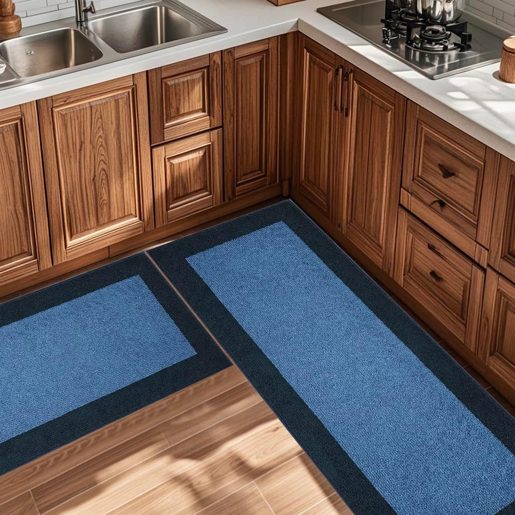 Machine Washable Kitchen Rug 32" x 70", Non Slip Indoor Door Rug, Absorbent Entrance Runner Rug for Bedroom, Hallway, Bathroom, Floor (Roll Packing)