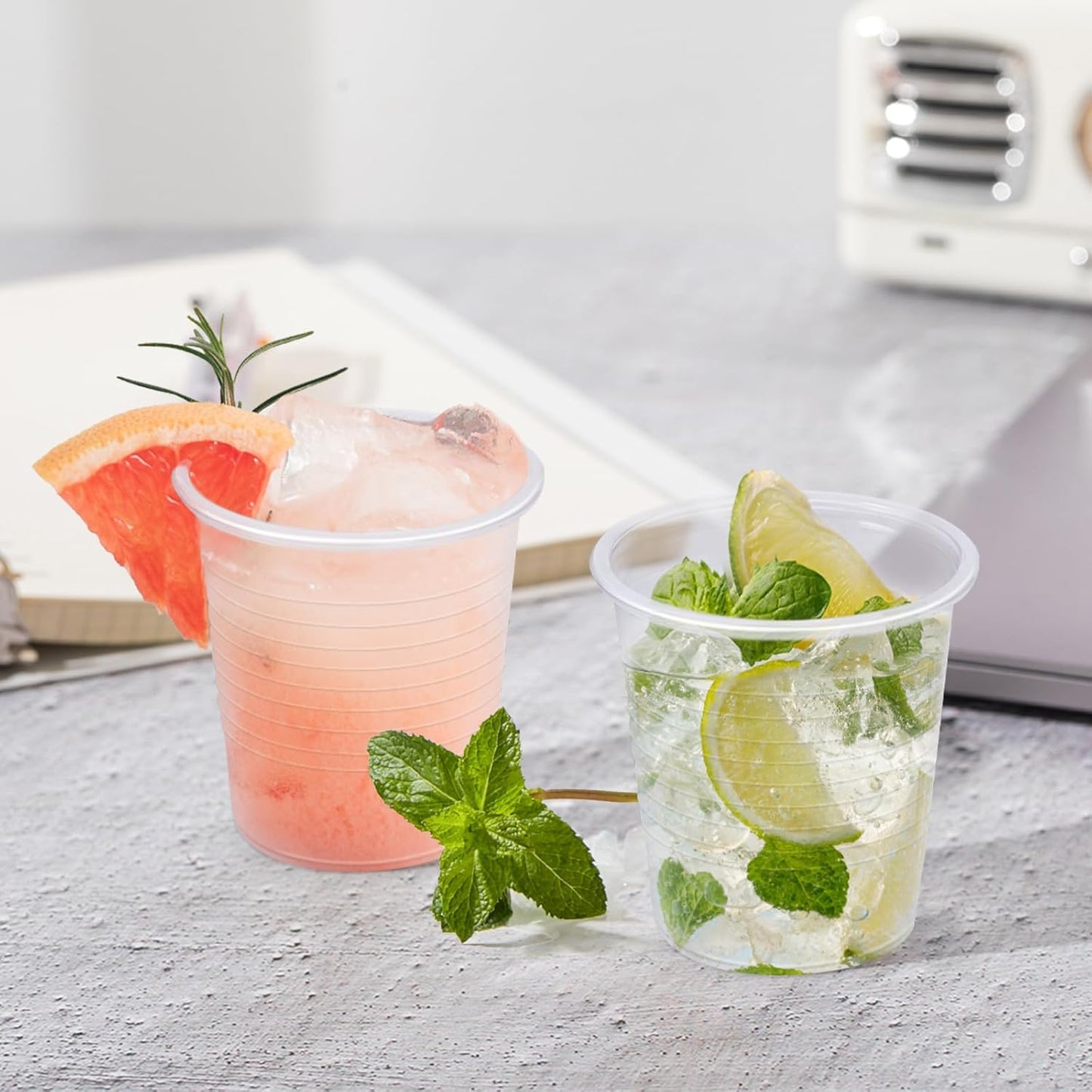 600 Pack 3 oz Clear Plastic Cups, Small Bathroom Cups, Disposable Mouthwash Cup, Cold Party Drinking Cup, Perfect for Whiskey, Juice, Soda, Coffee