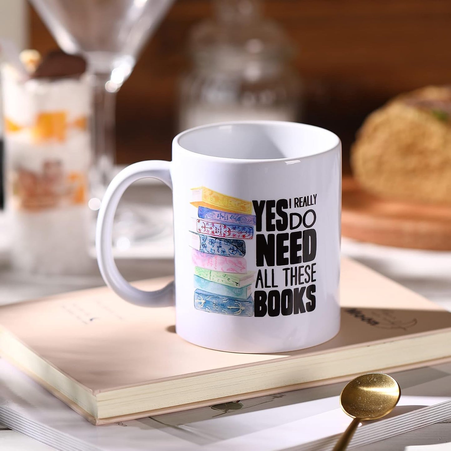 NOVWANG Book Lovers Mug Gifts, Bookish Gifts Librarian Mug Funny Coffee Mugs for Women Men Tea Cup Christmas Birthday Present for Book Lover Readers Writers with Key chain 11 oz