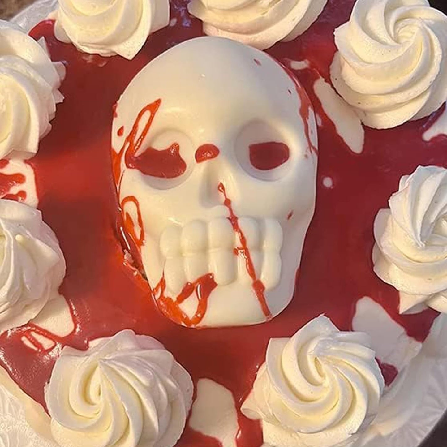 Kundalini Halloween Skull Cake Pan 6 Pirate Skull 3D Silicone Cake Pan Black