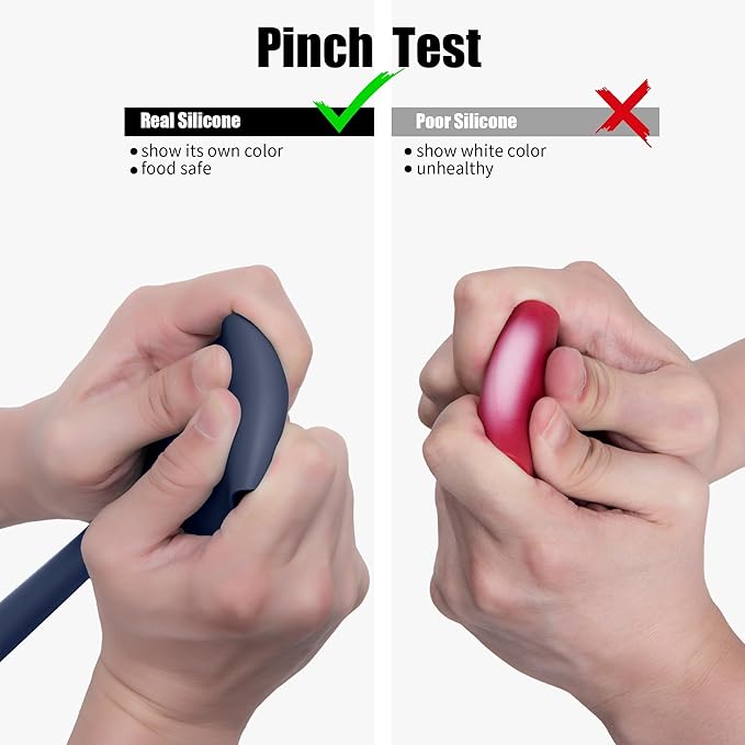 Heat Resistant Silicone Spoon Spatulas, Doosu 600°F High Temp Flexible Cooking Spoons Kitchen Spoonula Scratch-Proof for Mixing Stirring Scraping Serving Non-Stick Cookware (Set of 3, Multi-4)