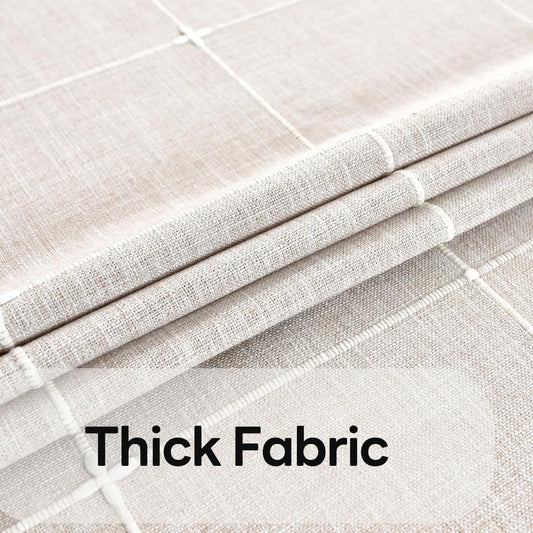 Heavy Duty Cotton Table Cloth for Rectangle Table Rectangular Farmhouse Vintage Tablecloth Washable Rustic Table Cover (Linen, 52''x98'')