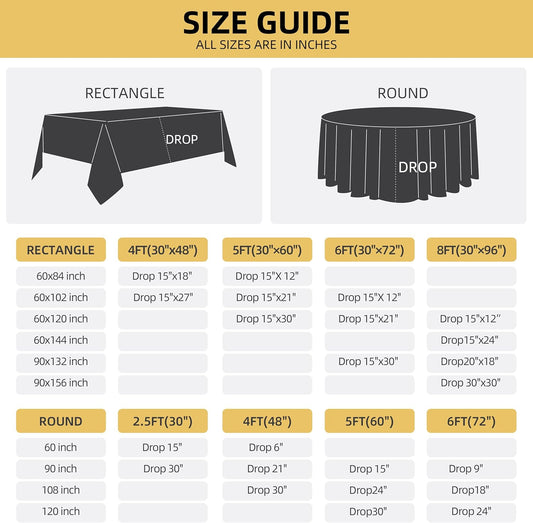 2-Pack Round 90-inch Royal Blue Table Cloths, Solid Stain and Wrinkle Resistant Circular Tablecloth, Premium Plain Weave Polyester Fabric Table Linen Covers for Hotel, Banquet