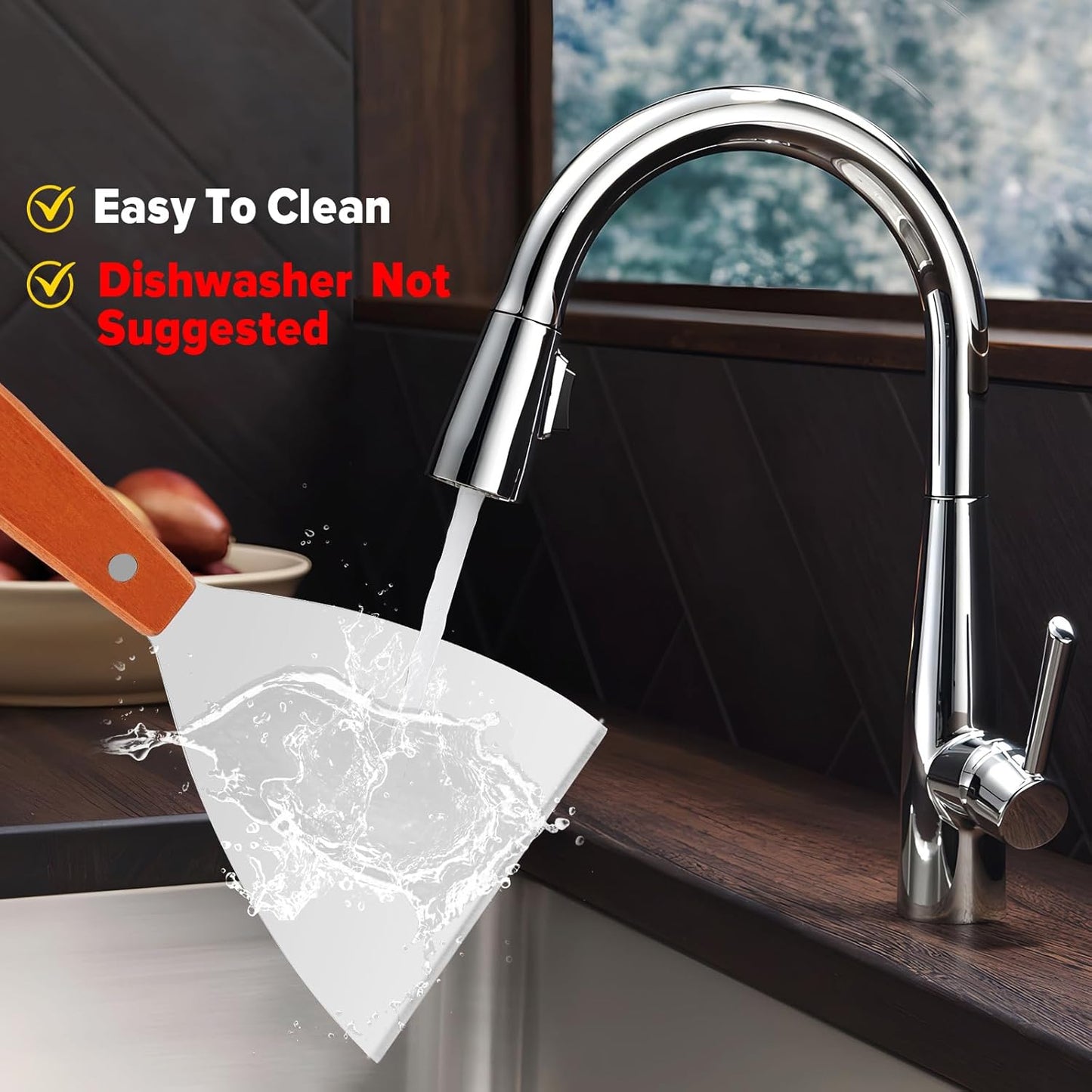 Small Flat Metal Spatula Scraper Set,2 Pcs Stainless Steel Dough Food Scraper Kitchen Tool, Griddle Grill Scrapers for Flat Tops Pancake Pizza Burgers Cooking Cutting Flipping Cleaning, Slant Edge