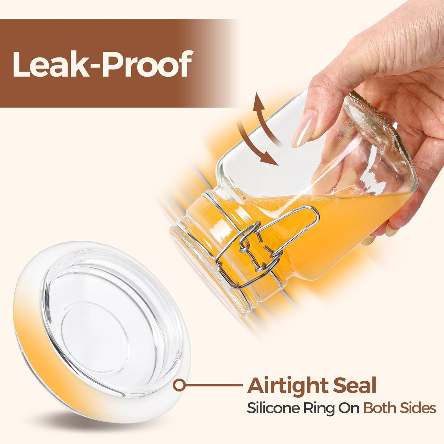 ComSaf Small Glass Jars with Airtight Lid Set of 12, Spice Jars 8 oz, Mason Jar 8 oz, Small Canning Jar, 8oz Jars with Lids for Kitchen, Jam, Jelly, Honey, Dessert, Salad, Shower Wedding Favors