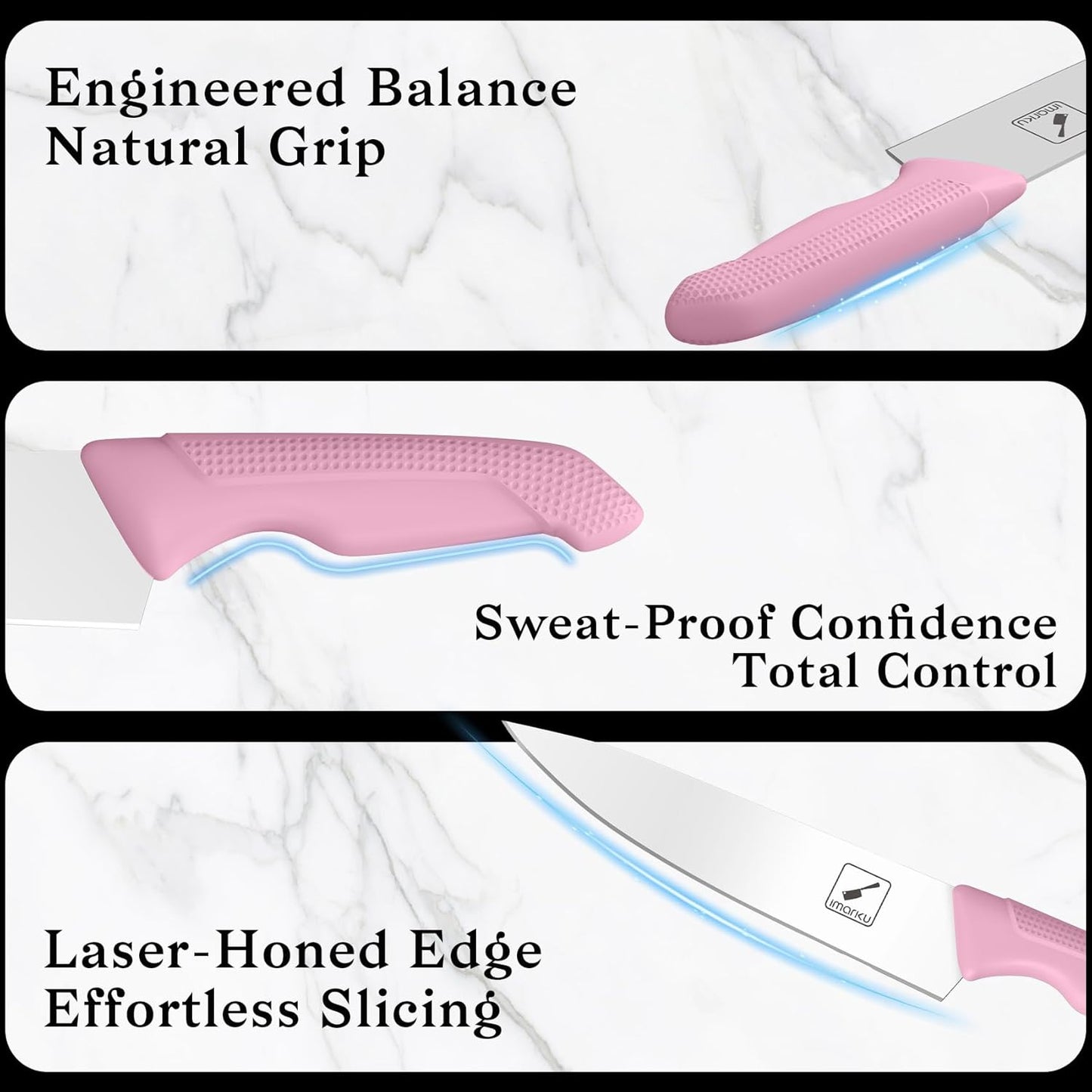 Knife Set Pink, 14pcs Knives Set For Kitchen, Japanese Kitchen Knife Sets With Block, Sashimi Knives For Fish/Meat Slicing, Apartment Essentials, Dishwasher Safe, Gifts For Women