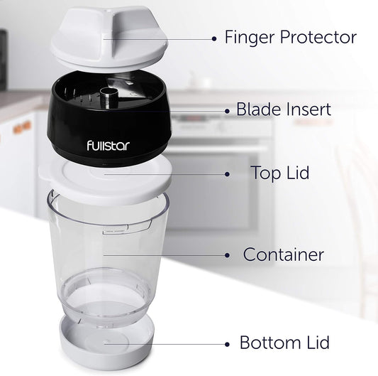 Fullstar Vegetable Spiralizer and Slicer - Zucchini Spiralizer Noodle Maker with Sharp Stainless Steel Blades, Spiralizer for Veggie Noodles, Cucumber Veggie Vegetable Zoodler, Kitchen Gadget (4 in 1)